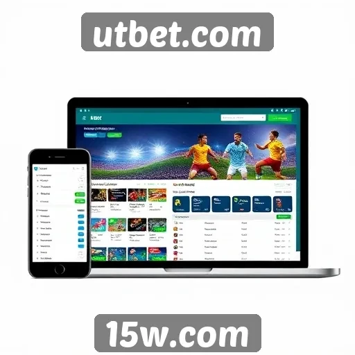 Interface do utbet.com em dispositivos móveis e desktop